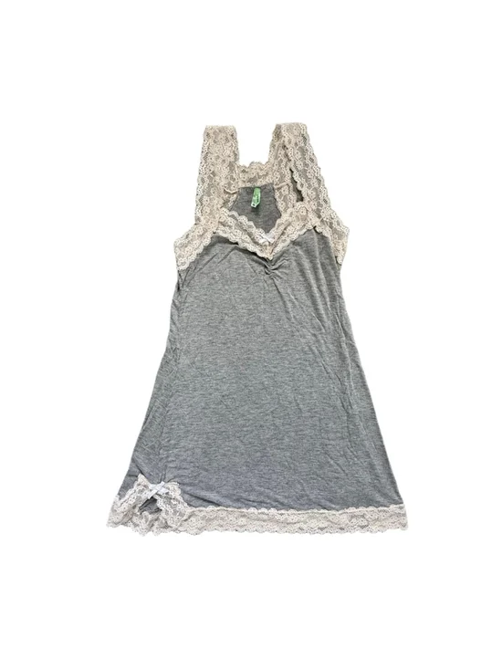 Honeydew Intimates Grey Lace Trim Chemise Nightgown - Picture 1 of 7